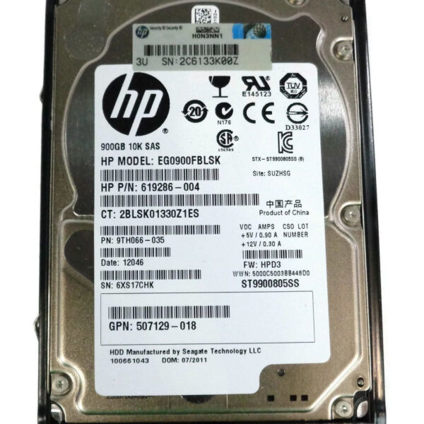 HP 641552-004 900GB 10000RPM SAS 6Gb/s 2.5-inch Hard Disk Drive Refurbished  SERVER HARD DRVIVE                6 Months Warranty