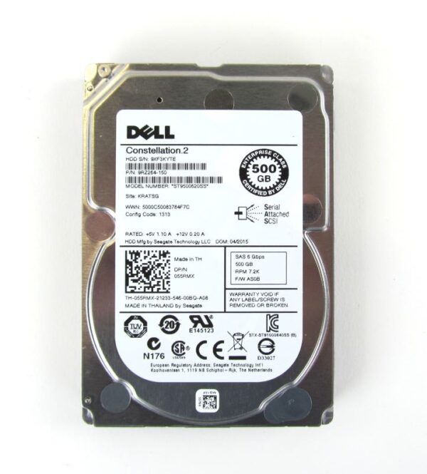 Dell 9RZ264-150 500GB SAS 6Gbps 7.2K RPM 2.5" Hard Disk Drive   Refurbished  SERVER HARD DRIVE                        6 Months Warranty