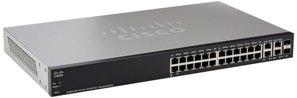 Cisco Cisco SF300-24Pp 24-Port 10/100 PoE+ Managed Switch - SF300-24PP-K9 REFURBISHED 3 Months Warranty